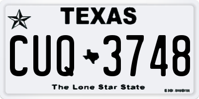 TX license plate CUQ3748