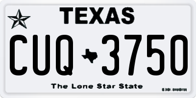 TX license plate CUQ3750