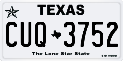 TX license plate CUQ3752