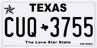 TX license plate CUQ3755