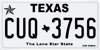 TX license plate CUQ3756
