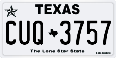 TX license plate CUQ3757