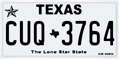 TX license plate CUQ3764