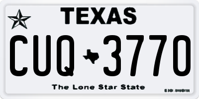 TX license plate CUQ3770