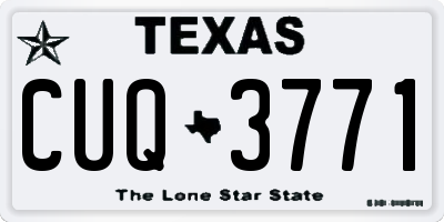 TX license plate CUQ3771
