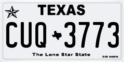 TX license plate CUQ3773