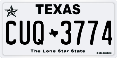 TX license plate CUQ3774