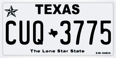 TX license plate CUQ3775