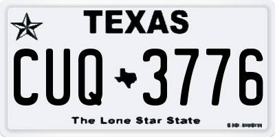 TX license plate CUQ3776