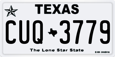 TX license plate CUQ3779