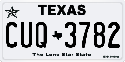TX license plate CUQ3782