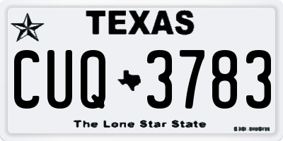 TX license plate CUQ3783
