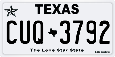 TX license plate CUQ3792