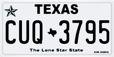 TX license plate CUQ3795