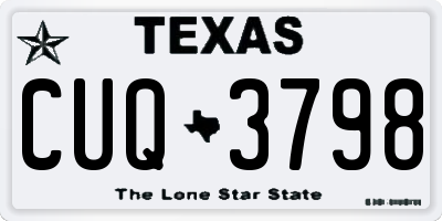 TX license plate CUQ3798