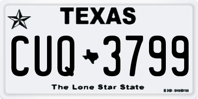 TX license plate CUQ3799