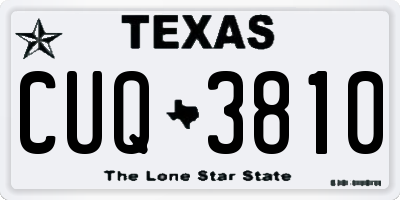 TX license plate CUQ3810