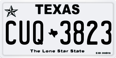 TX license plate CUQ3823