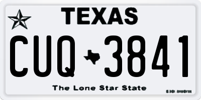 TX license plate CUQ3841