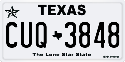 TX license plate CUQ3848