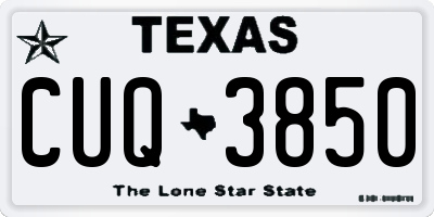 TX license plate CUQ3850