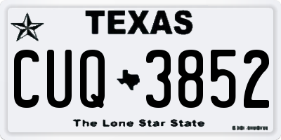 TX license plate CUQ3852