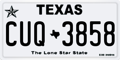 TX license plate CUQ3858