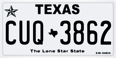 TX license plate CUQ3862