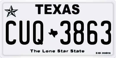 TX license plate CUQ3863