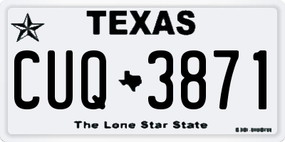 TX license plate CUQ3871