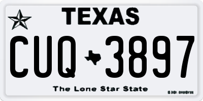 TX license plate CUQ3897