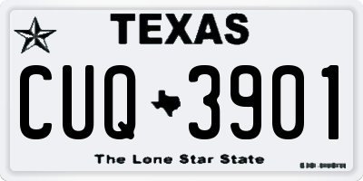 TX license plate CUQ3901
