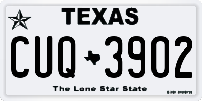 TX license plate CUQ3902