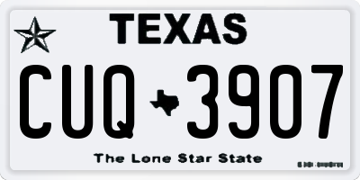TX license plate CUQ3907