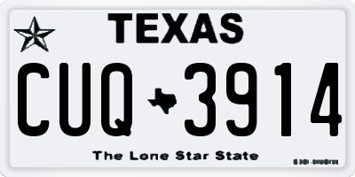 TX license plate CUQ3914