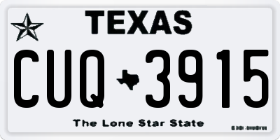TX license plate CUQ3915