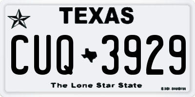 TX license plate CUQ3929