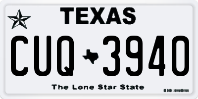 TX license plate CUQ3940