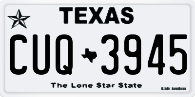 TX license plate CUQ3945
