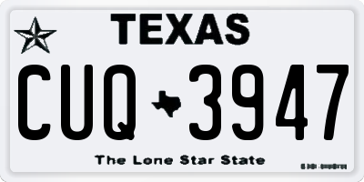 TX license plate CUQ3947