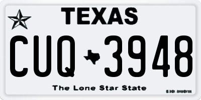 TX license plate CUQ3948