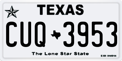 TX license plate CUQ3953