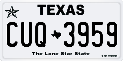 TX license plate CUQ3959
