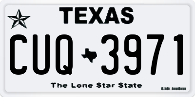 TX license plate CUQ3971