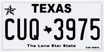 TX license plate CUQ3975