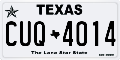 TX license plate CUQ4014