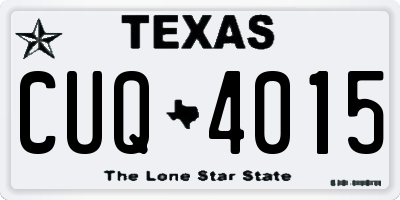 TX license plate CUQ4015