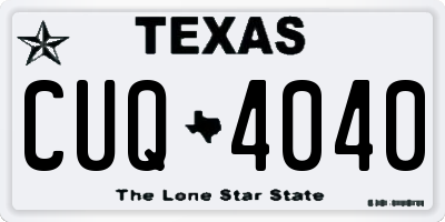 TX license plate CUQ4040