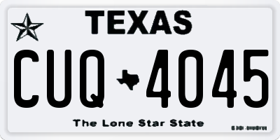TX license plate CUQ4045