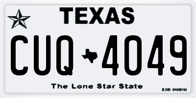 TX license plate CUQ4049
